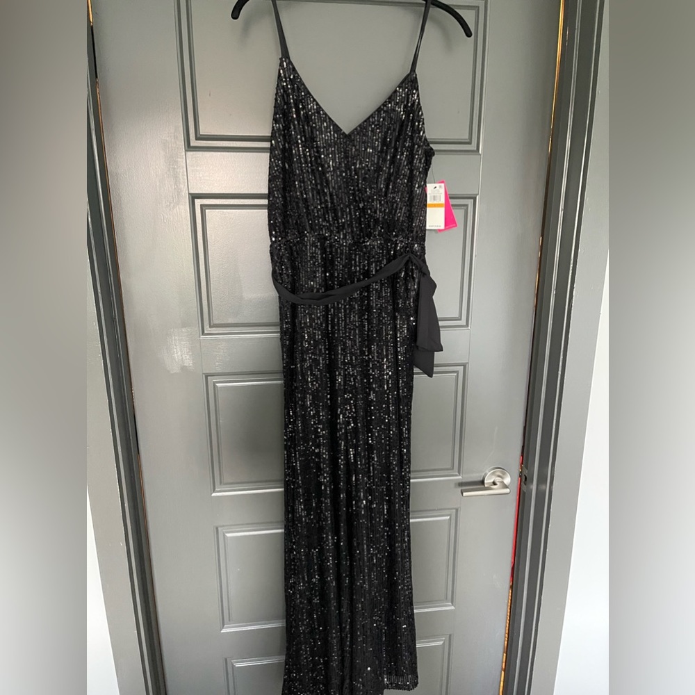 Black sequin jumpsuit